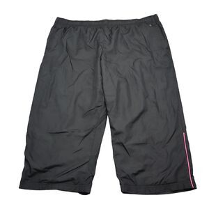 Danskin Now Shorts Mens XL Black High Rise Drawstring Capri Athletic Windbreaker